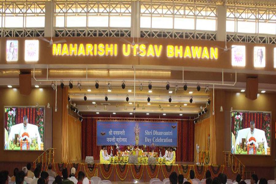 3 Days celebration was organised at Gurudev Brahmanand Saraswati Ashram, Bhojpur Road, Bhopal. First day was celebrated as Dhanvantari Jayanti and puja was performed by Brahmachari Girish Ji with more than 100 Maharishi Vedic Pundits.