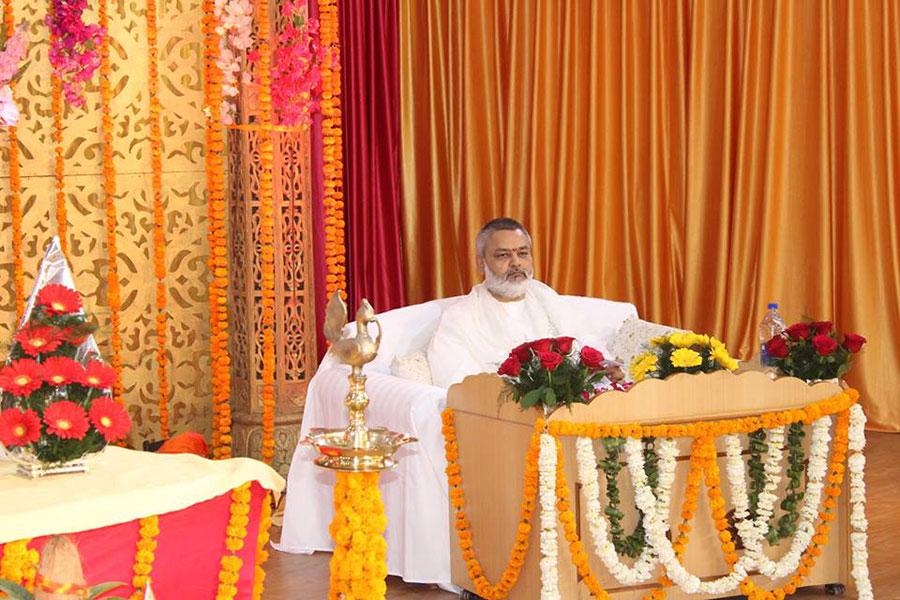 Brahmachari Shri Girish Ji listening Shrimad Bhagwat Katha on 4th March 2018 at Gurudev Brahmanand Saraswati Ashram, Bhojpur Mandir Marg, Chhan, Bhopal. ? with Brahmachari Girish in Bhopal, Madhya Pradesh