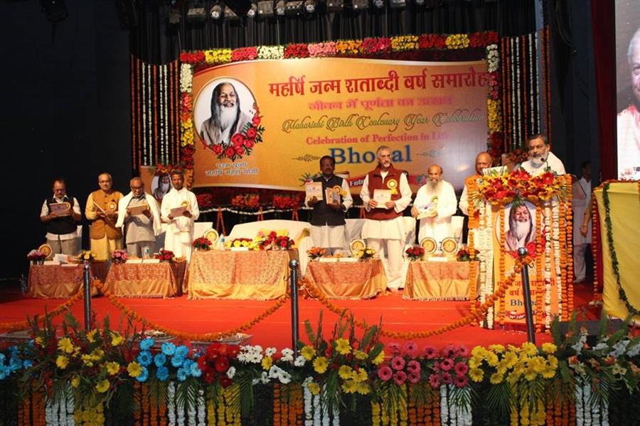 Maharishi Birth Centenary Celebration 'the Celebration of Perfection in Life' held with with Grandeur at Ravindra Bhavan Bhopal.