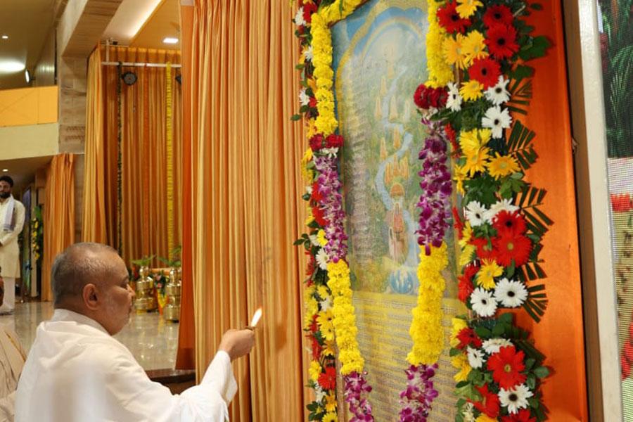 Three days Shri Guru Purnima Celebration started in all Maharishi Organisations of India . The celebration started at Maharishi Mangalam Bhawan.	