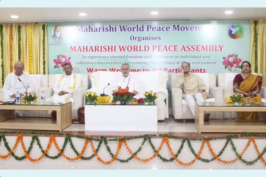 Maharishi World Peace Assembly organised on the auspicious occasion of Shri Guru Purnima was inaugurated by Brahmachari Girish Ji, Chairman of Maharishi Group of Educational Institutions. 