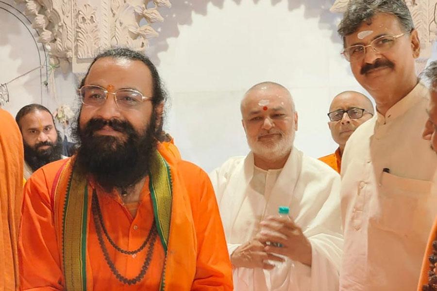 Rudrabhishek was performed in Bhagwan Shri Kashi Vishwanath temple, Varanasi by Shri Kashi Vidwat Parishad, Akhil Bhartiya Sant Samiti, Akhil Bhartiya Akhada Parishad, Ganga Mahasabha in coordination of Swami Jitendranand Saraswati Ji, Mahamantri Ganga Mahasabha and in presence of 1200 Mahatmas from all over India. Got opportunity to perform puja of Bhagwan Kashi Vishwanath Ji and to participate in Rudrabhishek for over 3 hours. Received blessings of many Mahamandaleshwars, Mahants, Sadhu and Saints.