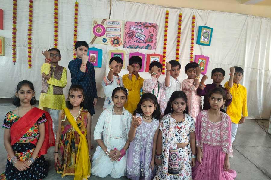 Maharishi Vidya Mandir 1, Raipur, celebrated Rakshabandhan with great enthusiasm as young students participated in a Rakhi Making Competition and tied Rakhis to promote love, care, and strong values.