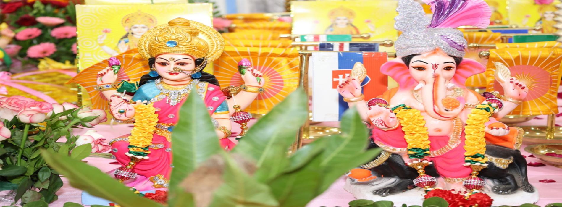 Ved Vidya Martand Brahmachari Girish Ji, Chairman of Maharishi Group of Educational Institutions has performed puja in auspicious muhurta of Bhagwan Dhanwanti Ji on 18th October, puja of Shri Hanuman Ji on 19th October and Shri Mahalakshmi pujan on Deepawali 20th October with Vedic procedure.